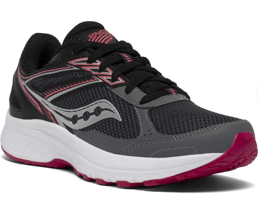 Saucony Cohesion 14 Women's Running Shoes Grey / Coral | AU 093GSOL